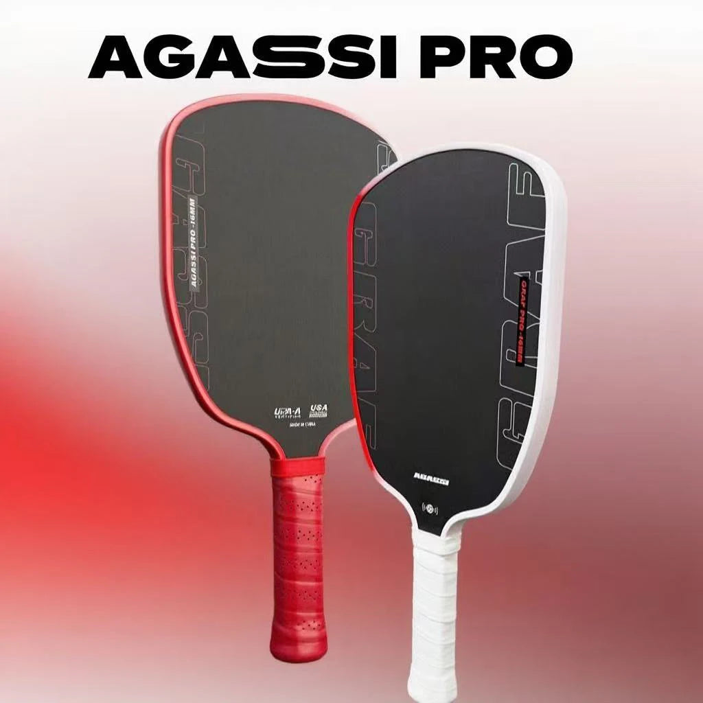 Pala de pickleball Agassi Pro IV de 16 mm, núcleo de espuma TFP GEN 4, raquetas de pickleball de fibra de carbono T700 que aumentan el efecto y el control
