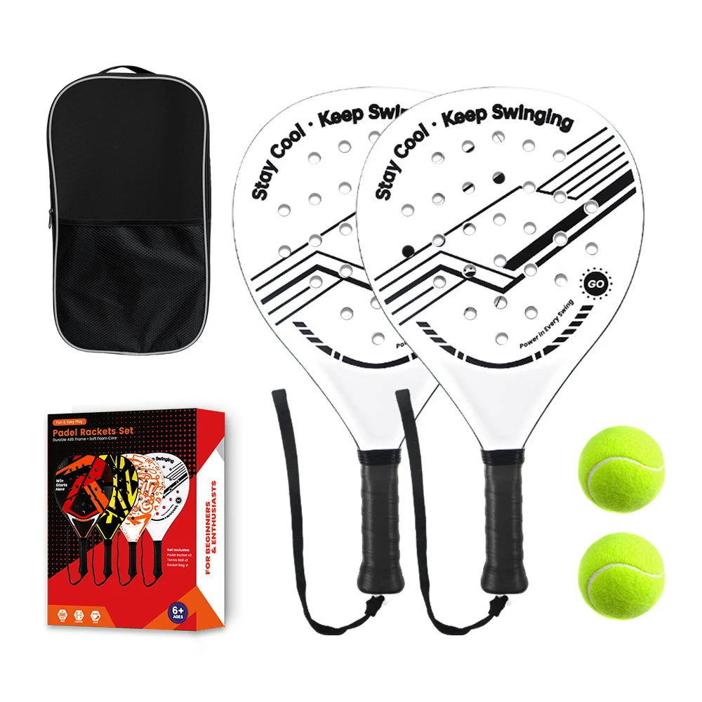 Beginner Padel Racket — Lightweight Carbon Fiber with EVA Memory Foam Core