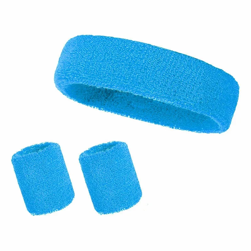Lot de 3 bandeaux anti-transpiration pour Padel — Bandeau et bracelet en coton pour Padel, course et yoga