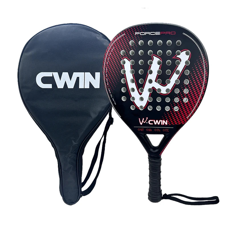 Cwin Professional Padel Racket — Carbon Fiber Soft EVA with Shovel Protector