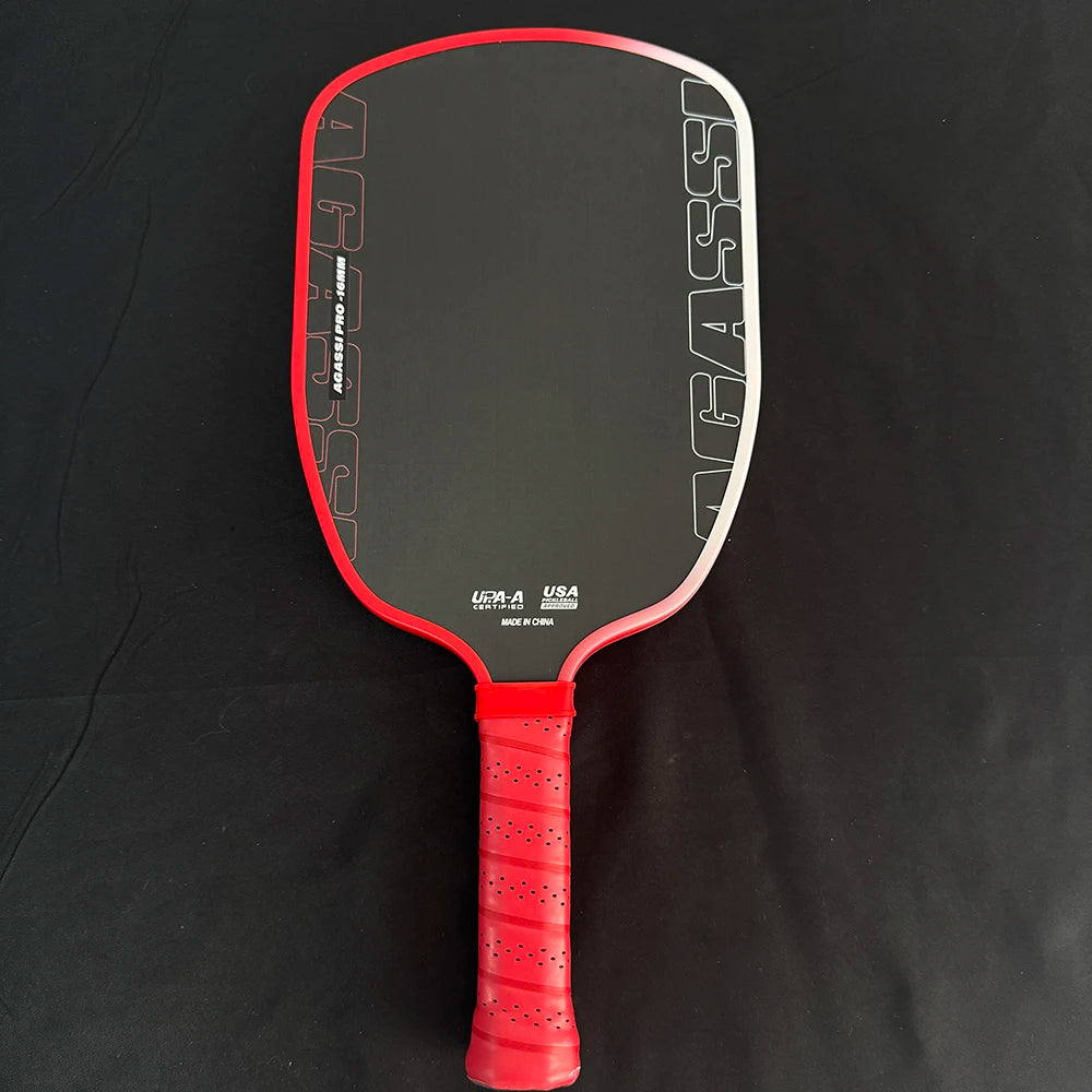 Pala de pickleball Agassi Pro IV de 16 mm, núcleo de espuma TFP GEN 4, raquetas de pickleball de fibra de carbono T700 que aumentan el efecto y el control