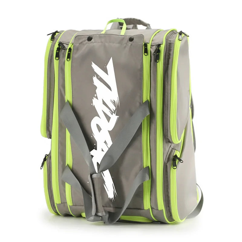 Mochila grande para palas de pádel y pickleball — Impermeable con compartimento separado para zapatillas