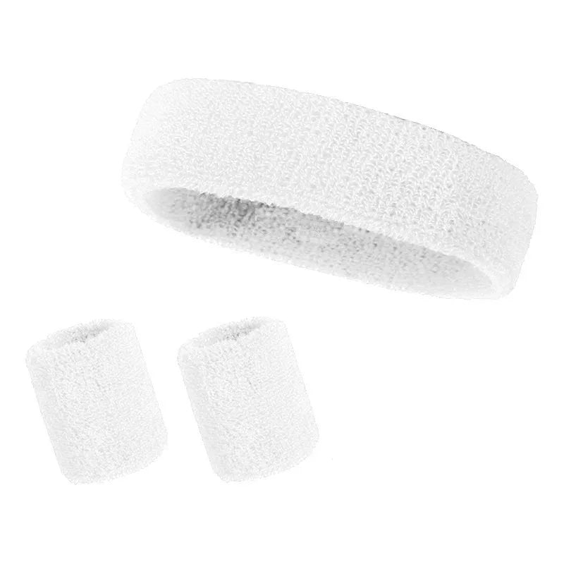 Lot de 3 bandeaux anti-transpiration pour Padel — Bandeau et bracelet en coton pour Padel, course et yoga