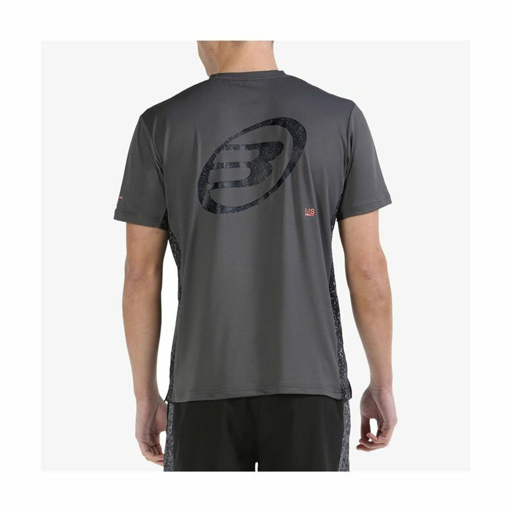 Camiseta Deportiva Manga Corta Bullpadel Mixta Pádel Gris Oscuro
