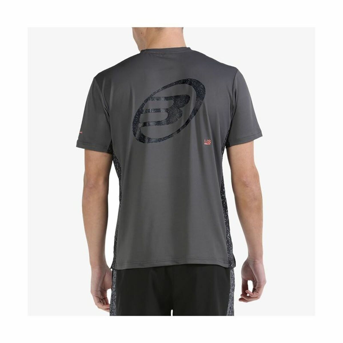 Camiseta Deportiva Manga Corta Bullpadel Mixta Pádel Gris Oscuro