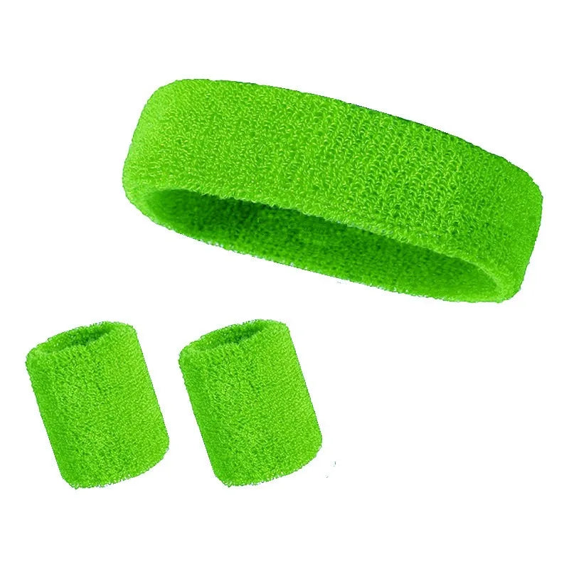 Lot de 3 bandeaux anti-transpiration pour Padel — Bandeau et bracelet en coton pour Padel, course et yoga