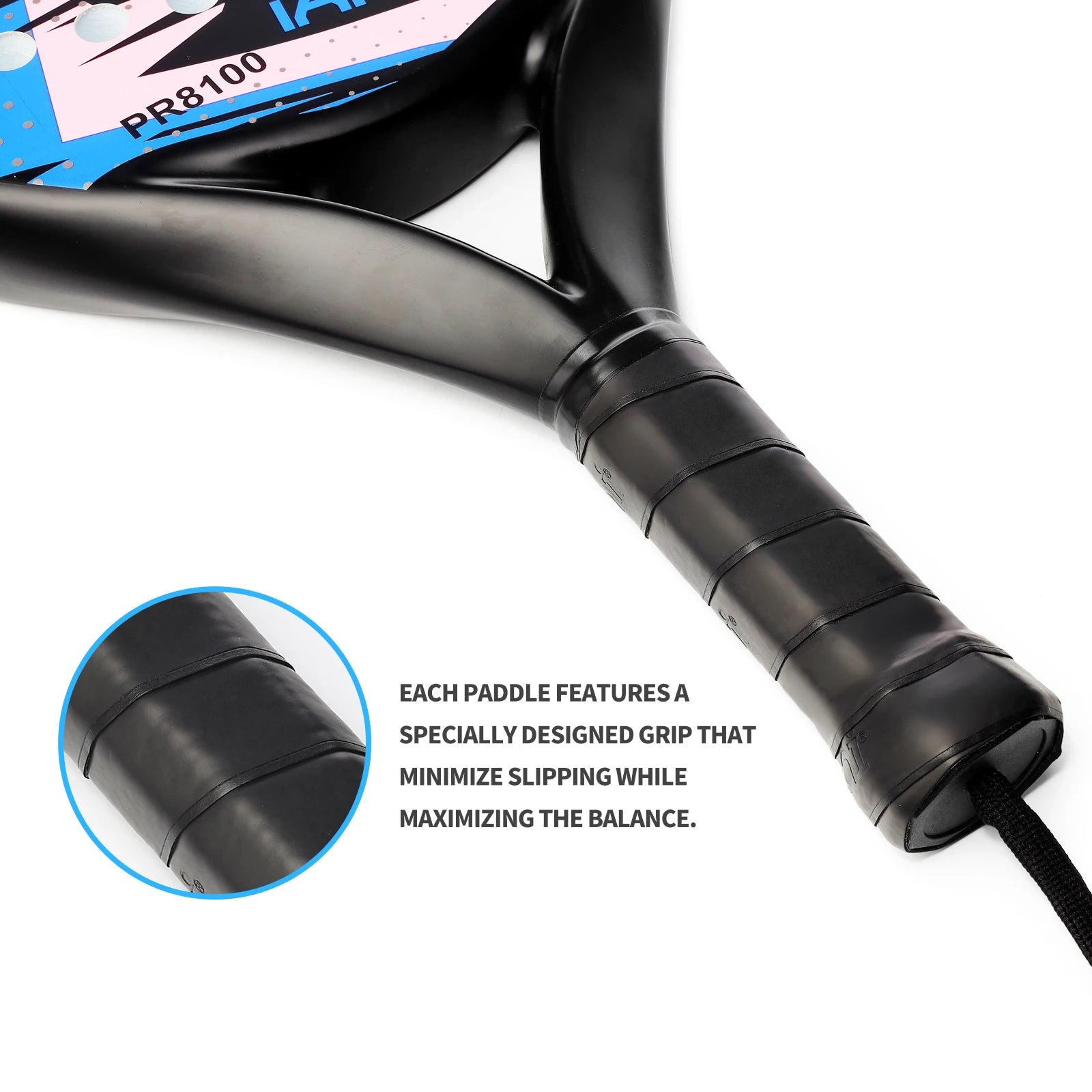 IANONI Padel Racket Carbon Fiber Surface with EVA Memory Flex Foam