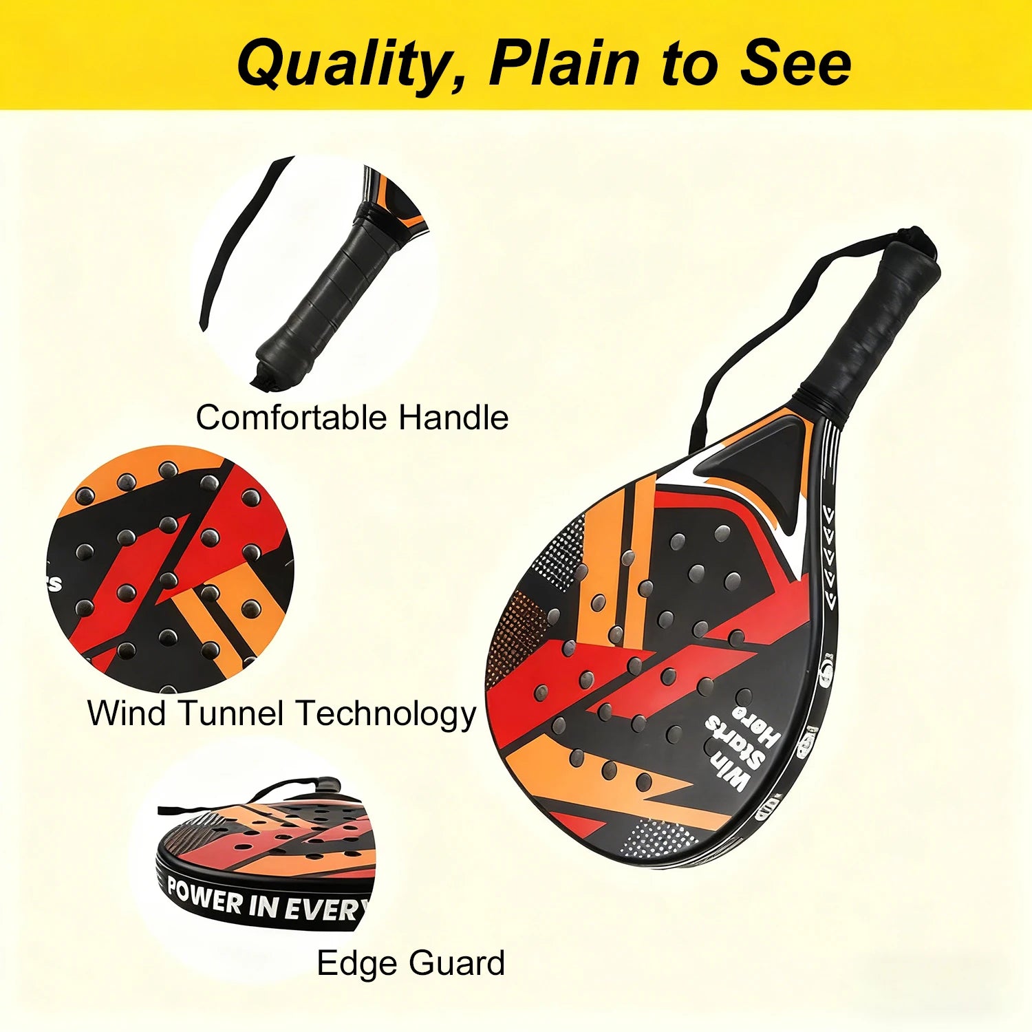 Budget-Friendly Padel Tennis Racket for Beginners Intermediates
