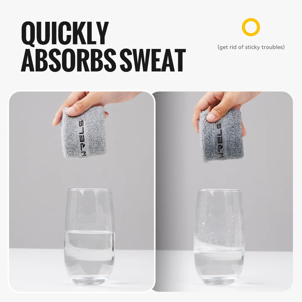 Cinta para la Cabeza Deportiva de Rizo de Algodón WRELS — Absorbe la Humedad para Pádel, Tenis y Gimnasio