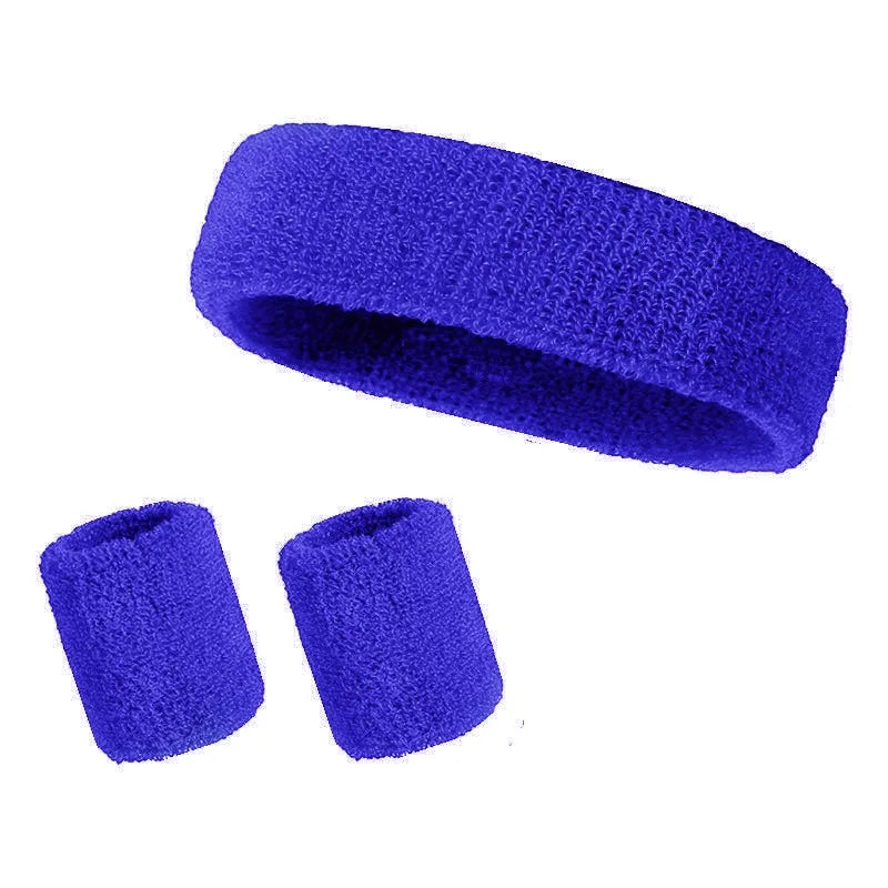 Lot de 3 bandeaux anti-transpiration pour Padel — Bandeau et bracelet en coton pour Padel, course et yoga