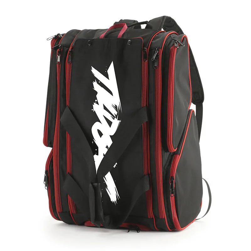 Mochila grande para palas de pádel y pickleball — Impermeable con compartimento separado para zapatillas