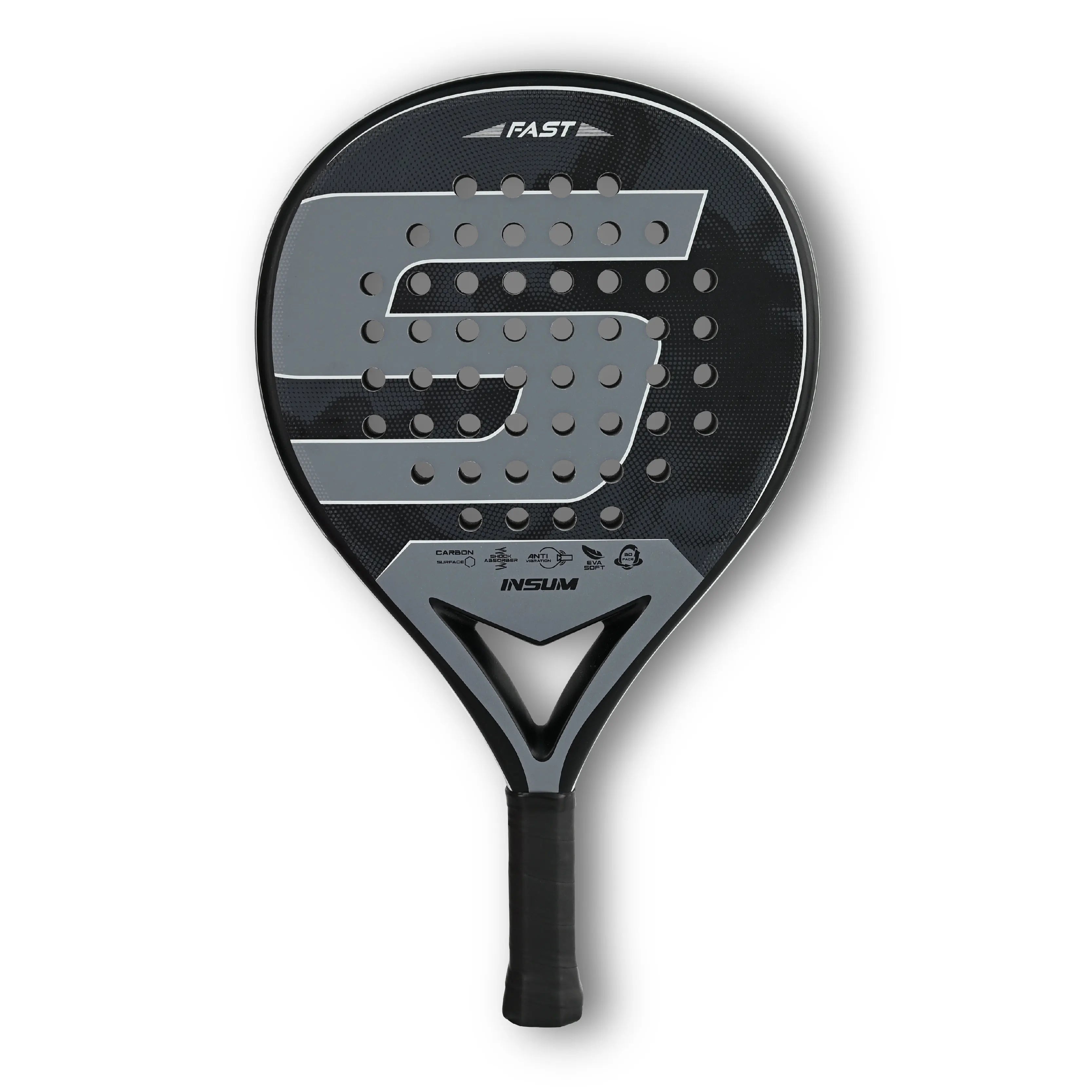 INSUM Padel Racket — Carbon Fiber Surface with EVA Memory Flex Foam Core